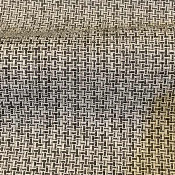 Two Tone Gray Basket Weave Design Upholstery Fabric