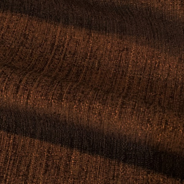 Medium Brown Textured Weave Chenille Upholstery Fabric