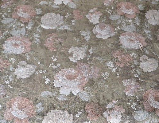 Woburn Pebble Floral Pattern Green Upholstery Fabric