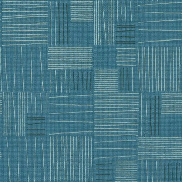 Arc-Com Tally Ocean Blue Geometric Upholstery Vinyl