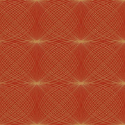 Remnant of Lyre Papaya Orange Upholstery Fabric