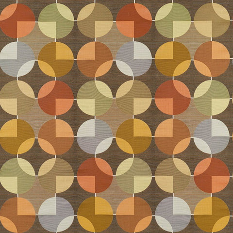 Arc-Com Compass Chestnut Geometric Upholstery Fabric