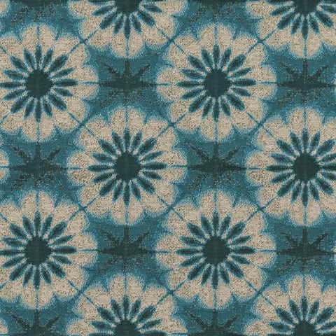 Remnant of Arc-Com Arashi Caribbean Upholstery Fabric
