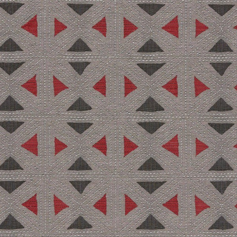 Arc-Com Geostitch Smoke Upholstery Fabric