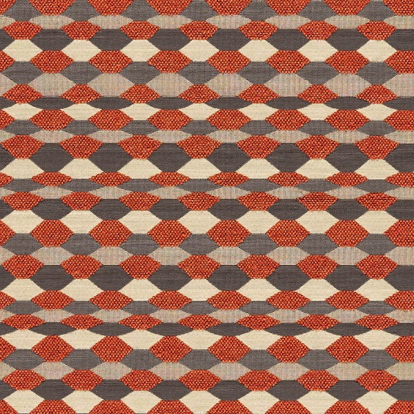 Remnant of Arc-Com Spinnaker Papaya Upholstery Fabric