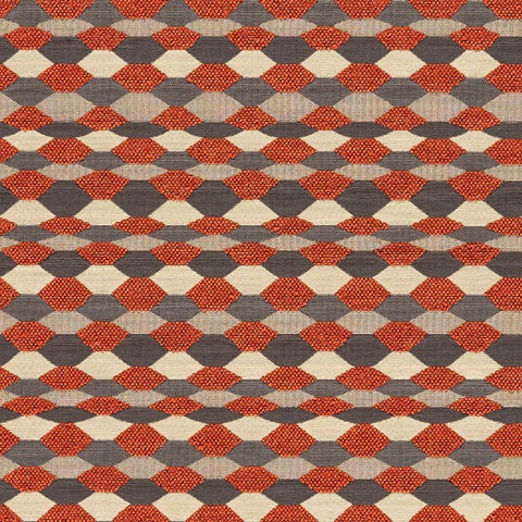 Remnant of Arc-Com Spinnaker Papaya Upholstery Fabric
