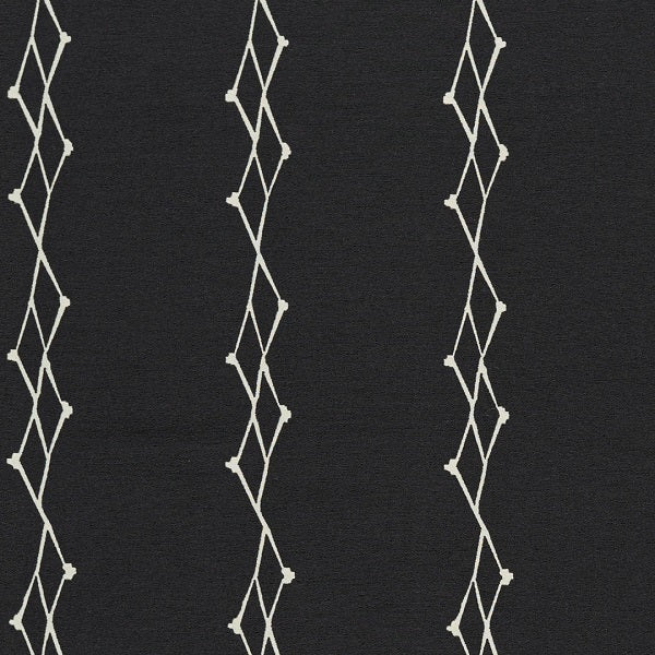 Arc-Com Centring Stripe Onyx Upholstery Fabric
