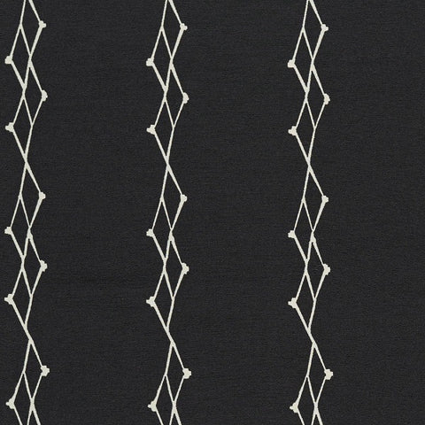 Arc-Com Centring Stripe Onyx Upholstery Fabric