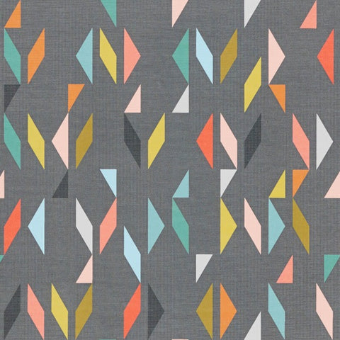 Arc Com Fragment Graphite Upholstery Fabric