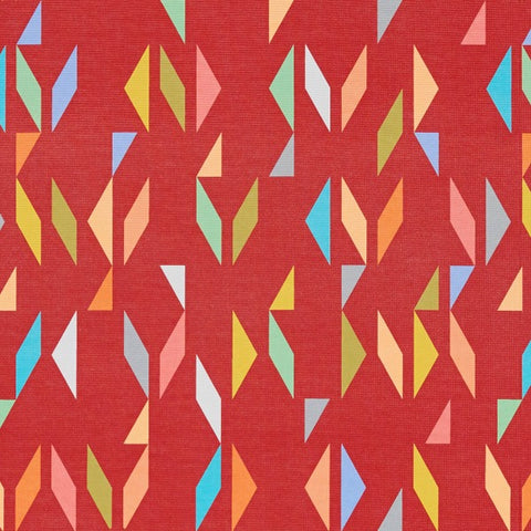 Arc Com Fragment Crimson Upholstery Fabric