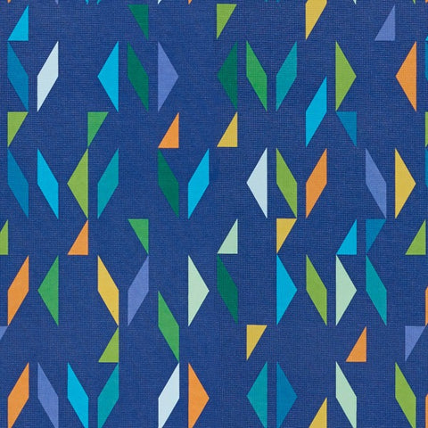 Arc Com Fragment Cobalt Geometric Blue Upholstery Vinyl 