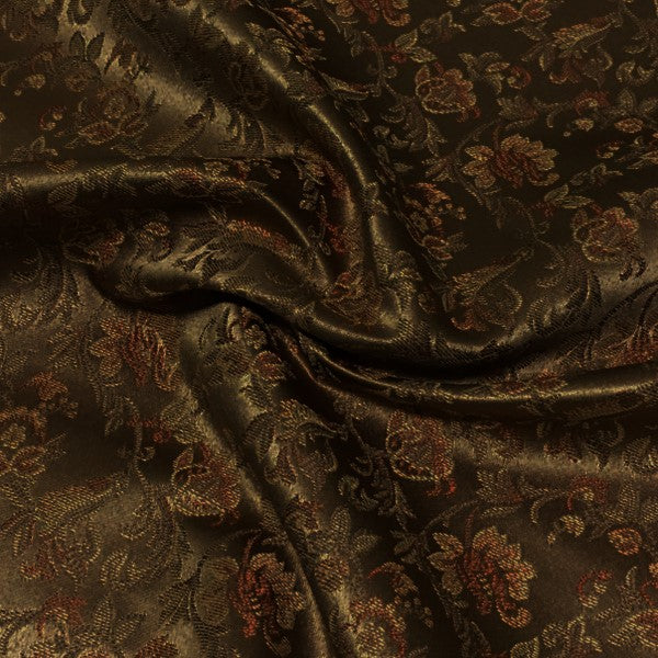 Airy Bronze Floral Brown Upholstery Fabric