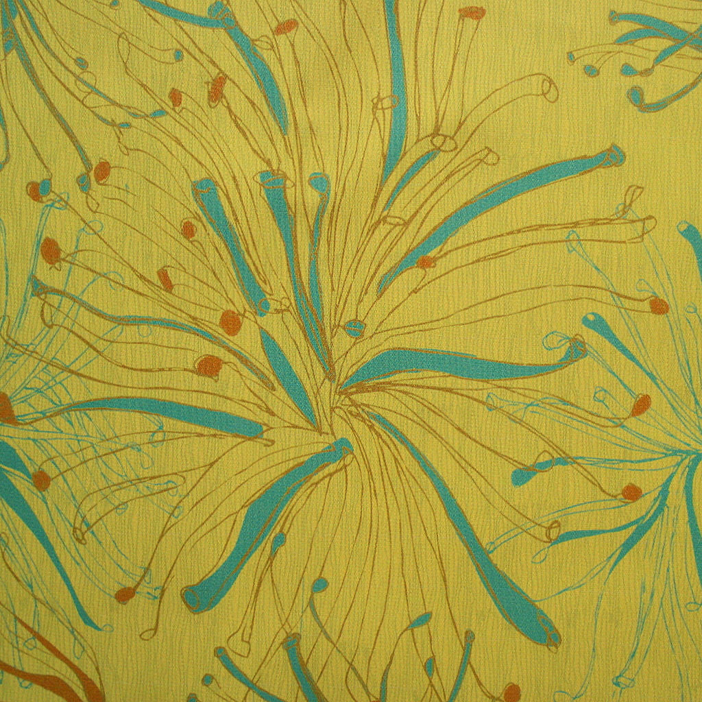 Remnant of Anemone Vitalize Khaki Upholstery Fabric