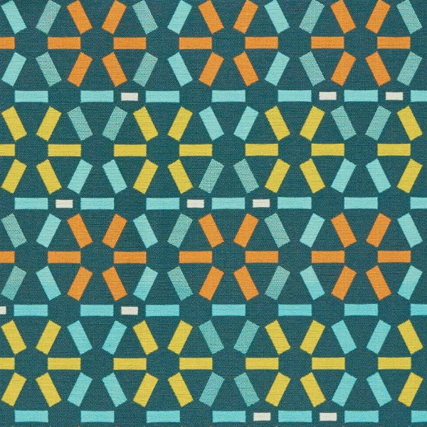 Remnant of Arc-Com Atomic Baltic Green Upholstery Fabric
