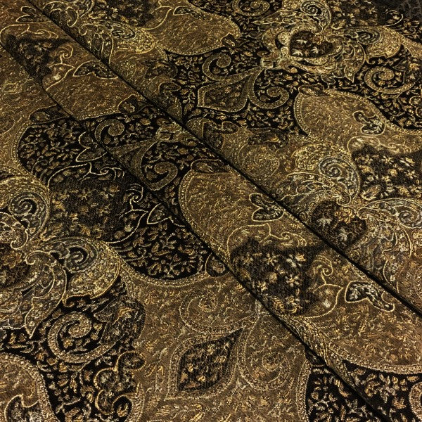 Brenice Cocoa Victorian Tapestry Style Brown Upholstery Fabric Swavelle Mill Creek