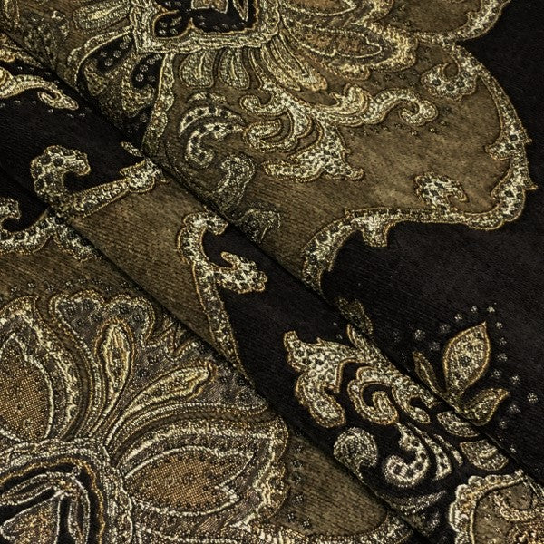 Bradshaw Godiva Victorian Tapestry Style Brown Upholstery Fabric Swavelle Mill Creek