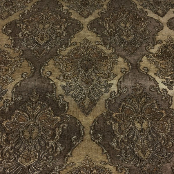 Bradshaw Stone Victorian Tapestry Style Brown Upholstery Fabric Swavelle Mill Creek