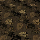 Burren Basalt Leaves Brown Upholstery Fabric