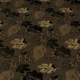 Burren Basalt Leaves Brown Upholstery Fabric