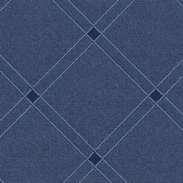Fabric Remnant of Knoll Cats Cradle Denim Upholstery Fabric