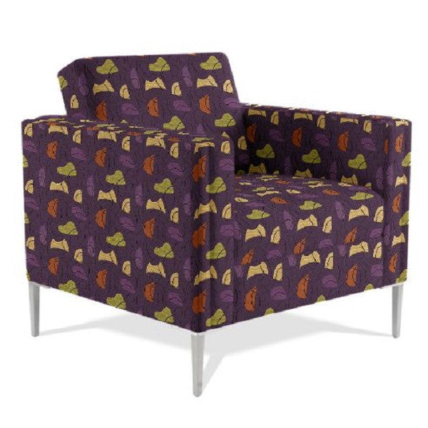 Curves Ahead Twist Modern Geometric Purple Upholstery Fabric