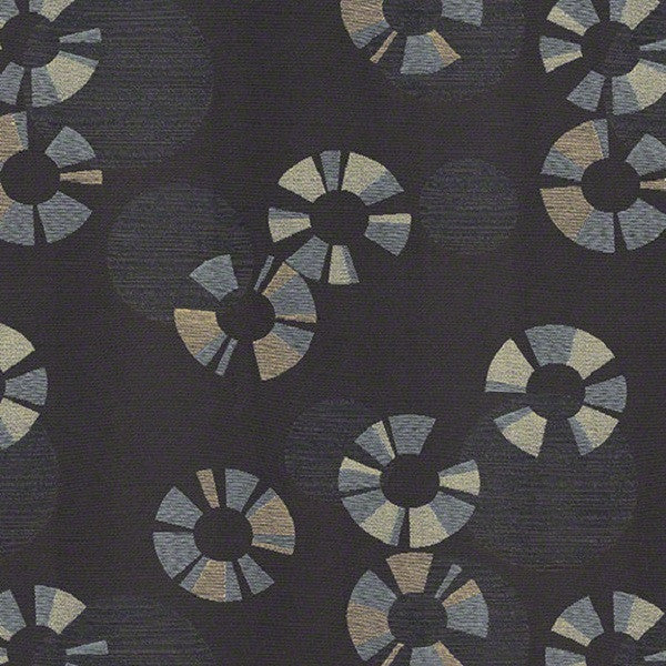 Remnant of CF Stinson Acrobat Turn Blue Upholstery Fabric