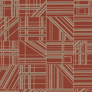 Remnant of CF Stinson Nest Brick Red Upholstery Fabric