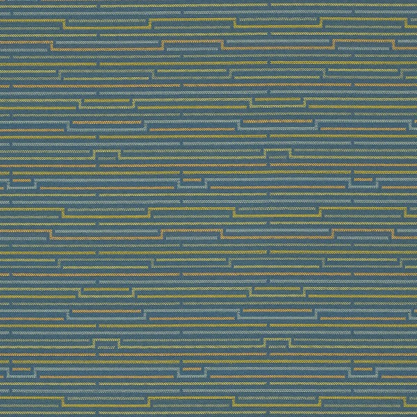 CF Stinson Upholstery Fabric Colorful Geometric Stripe Tracing Bermuda
