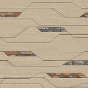 Remnant of Voltage Charge Beige Upholstery Fabric