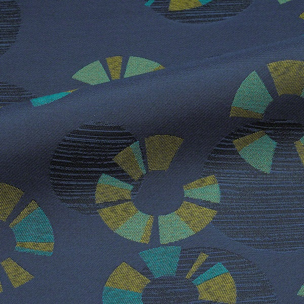 Remnant of CF Stinson Acrobat Spin Blue Upholstery Fabric