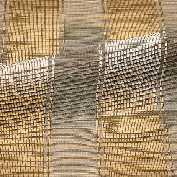 CF Stinson Diffusion Brass Large Scale Stripe Taupe Upholstery Fabric