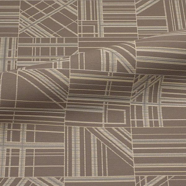 Remnant of CF Stinson Nest Drift Brown Upholstery Fabric