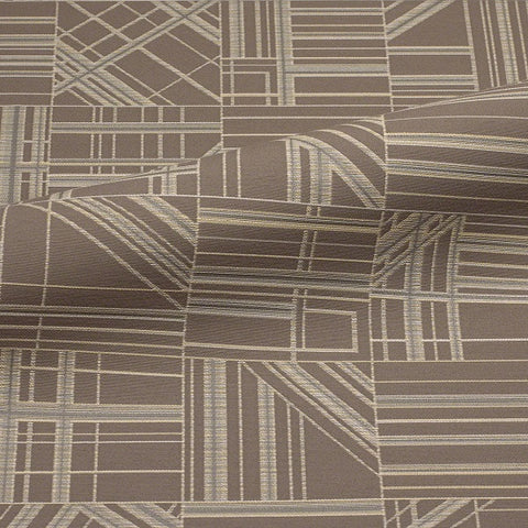 Remnant of CF Stinson Nest Drift Brown Upholstery Fabric