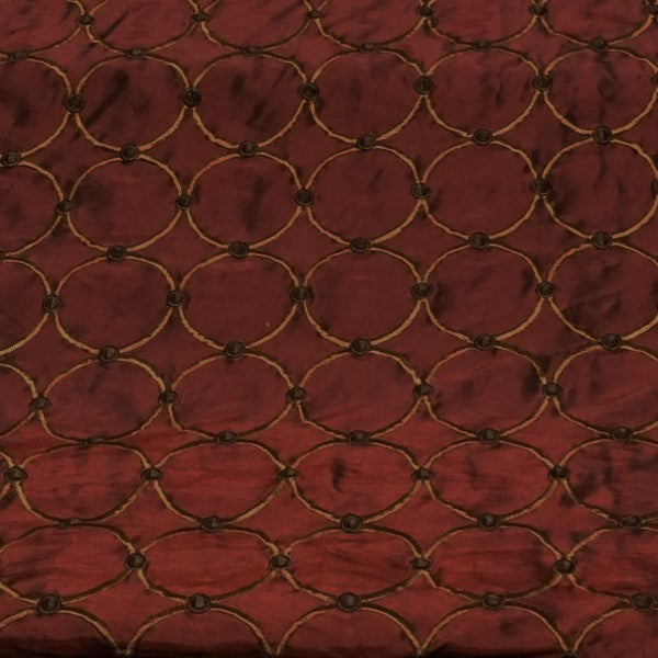 Cylon Solar Designer Red Drapery Fabric