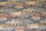 Cabin Night Foliage Design Brown Upholstery Fabric