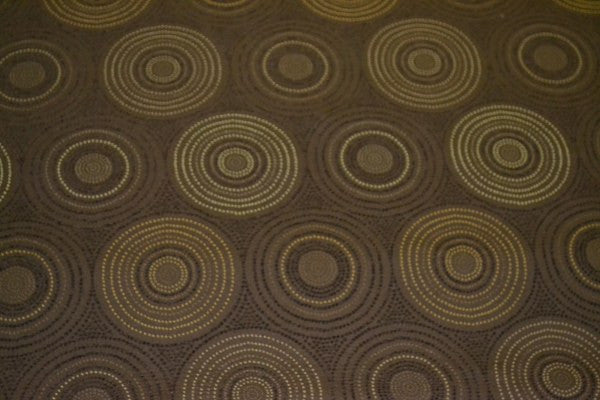 Cirque De Soleil Chocolate Circle Design Brown Upholstery Fabric