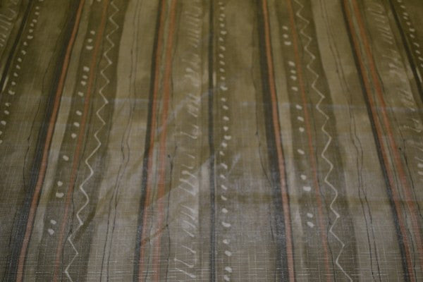 Sudbury Pesto Stripe Design Green Drapery Fabric