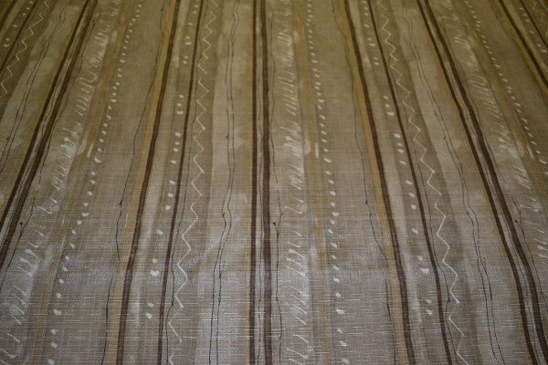 Sudbury Sable Irregular Striped Brown Drapery Fabric