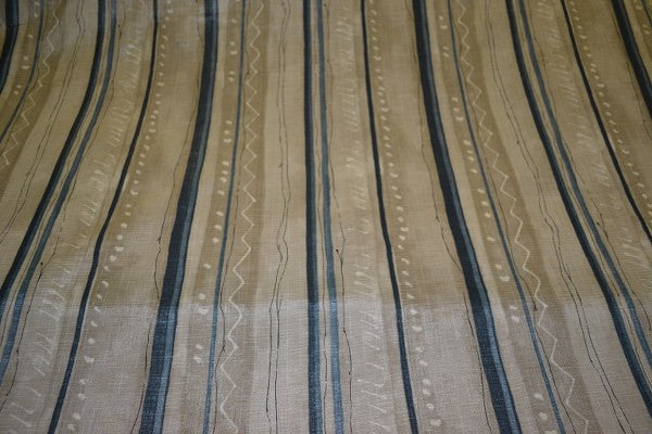 Sudbury Admiral Irregular Striped Beige Drapery Fabric