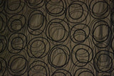 Spiro Gyro Chocolate Circle Design Brown Upholstery Fabric