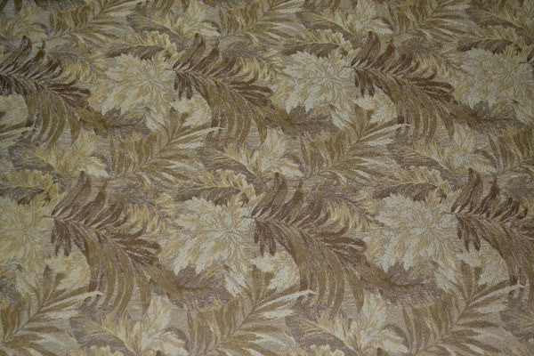 Burdoch Sunrise Textured Foilage Brown Upholstery Fabric