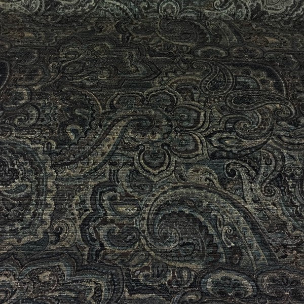 Swavelle Mill Creek Upholstery Fabric Paisley Design Demarest Ebony Toto Fabrics