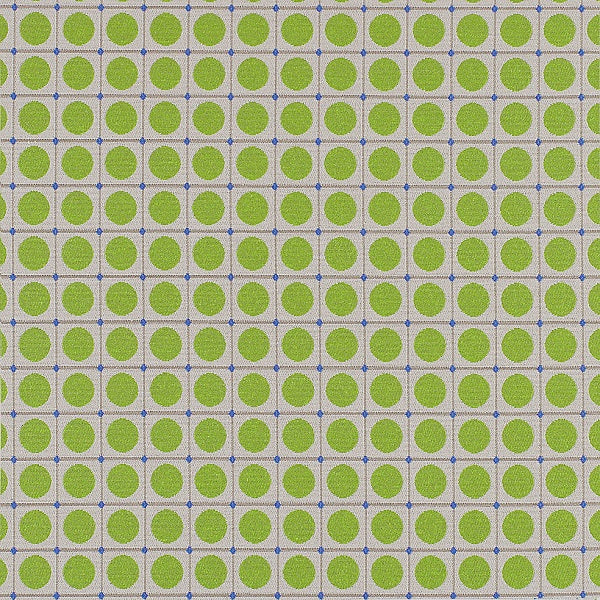 Dot Grid Apple and Blue Upholstery Fabric