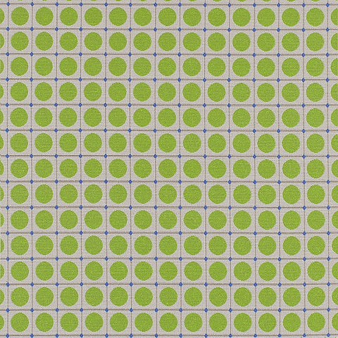 Dot Grid Apple and Blue Upholstery Fabric