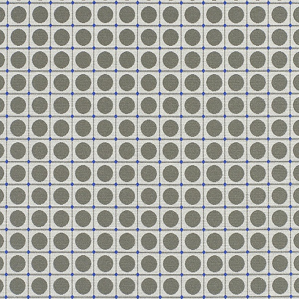  HBF Dot Grid Iron and Blue Upholstery Fabric