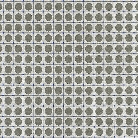  HBF Dot Grid Iron and Blue Upholstery Fabric