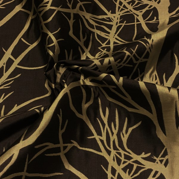 Element Tree Latte Designer Brown Drapery Fabric