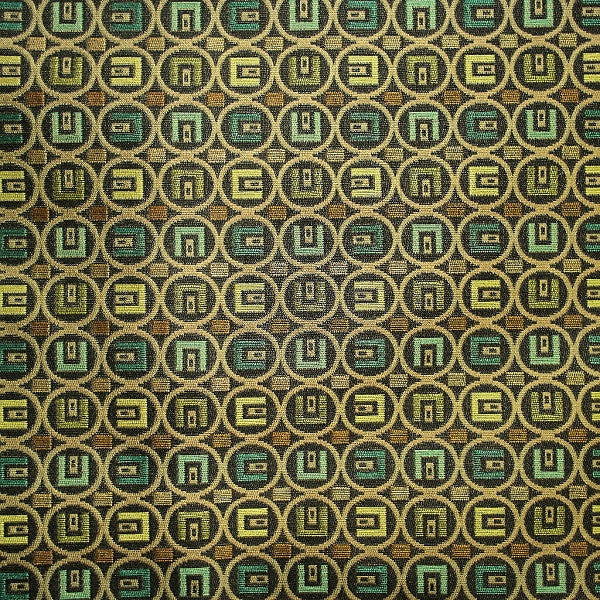 Remnant of Enigma Jade Brown Upholstery Fabric