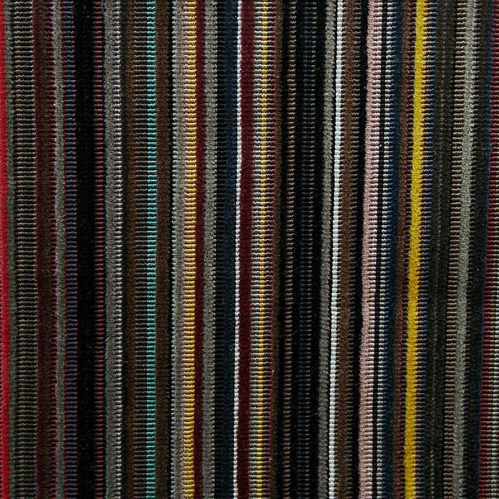 Remnant of Epingle Stripe Violet Upholstery Fabric