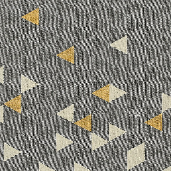 HBF Equation Divide Triangle Pattern Gray Upholstery Fabric